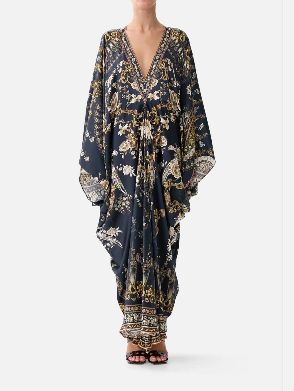 Camilla - Flamenco Folklore T Shape Long Kaftan Dress